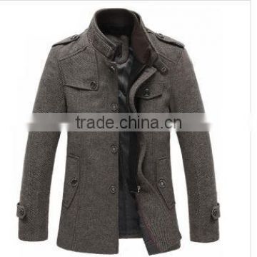 China latest casual warm winter jacket wool cashmere men