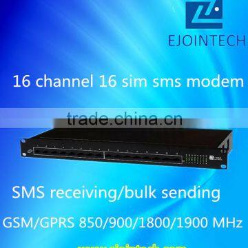 Ejointech voip 16 channels gsm/cdma/wcdma modem bulk sms gateway hardware