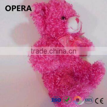 cheap wholesale cute bow pink teddy bear plush