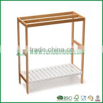 Bamboo bathroom rack with blend materials