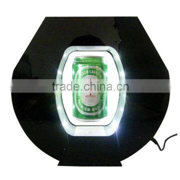 Rechargeable LED Lights Magnetic Floating Levitating Can Display Stand