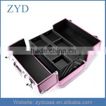 Factory In China Expandable Pink Vanity Aluminum Nail Makeup Case ZYD-HZ90502