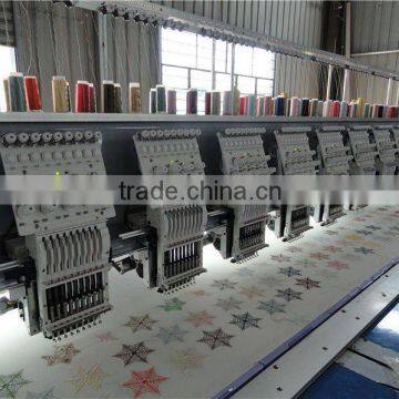 multi heads high speed flat embroidery machine