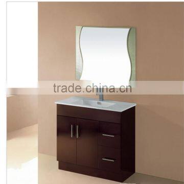 Fashion new style whtie ceramic single sink bathroom vanity