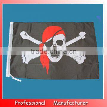 polyester screen printing skull flag,60*90cm Prirate Flag,funny flag