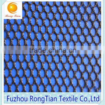 Black polyester tricot knitted mesh fabric for luggages