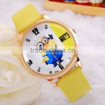 China Supplier Customized Despicable Me Minion Cartoon Watch