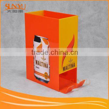 Beverage Juice Display Orange Color Acrylic Drinks Display