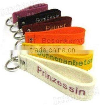 Fashionable felt key ring as promotion gift(colorful,logo)