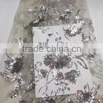 CL60071 New Arriva Fast Delivery Tulle Emboridery Lace With Sequins ,wholesale French Lace Fabric for Ladies photo-2