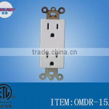 etl approved Decorative Duplex 2 Outlets Standard Receptacle