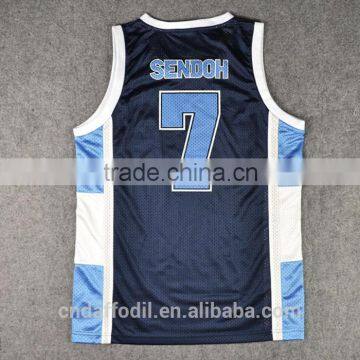 China custom design sublimated basketball jersey wear men's basketball uniform