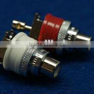 Hi-End Rhodium Plated Non Solder RCA Socket Connector