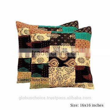 Indian Vintage Kantha Handmade Aft Decore Cushion Cover