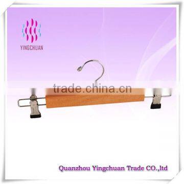 Fashional Wooden Pants Hanger with Clips