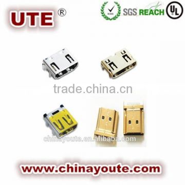 costomized hdmi connector 19pin female 90degree smt