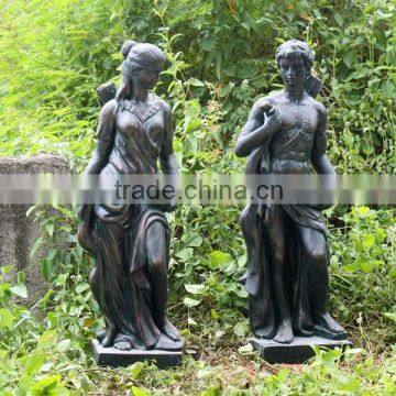 Antique bronze fiberglass statue nude women men picture