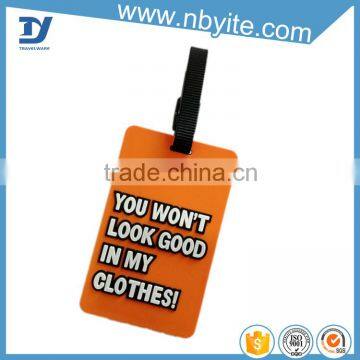 fashion custom gift airplane soft pvc luggage tags