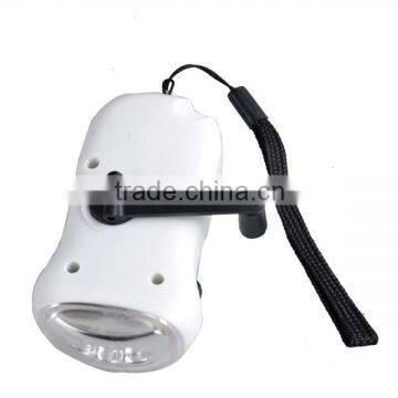 Hand Crank Emergency Dynamo Solar 3 LED Hand Rechargeable Flashlight photo-3