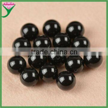 brazilian wholesale round beads natural fire black agate rough stone