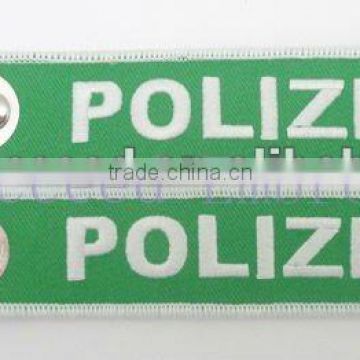 Polizei Embroidery Keychain/key tag/keyring