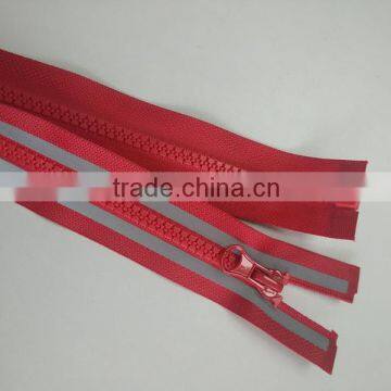 Reflective waterproof plastic resin zippers manufacturer