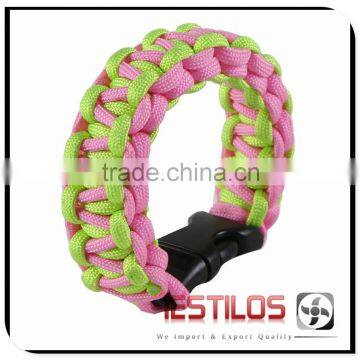 Fashion Mix colors Paracord With Buckle Survival Bracelet