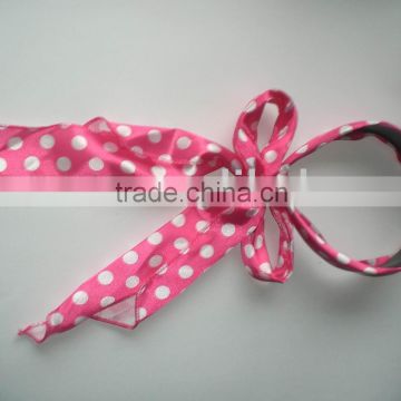 fashional belt tail fabric covered wide hairband