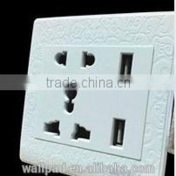 New Arrival Wallpad Gold PC110~250V Electrical Universal Wall Socket With Switch Usb Charger Port USB Power Wall Light Socket Quality Choice photo-2