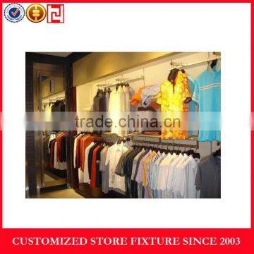 Hot sale wall mounted clothing display rack from Quanzhou, Fujian