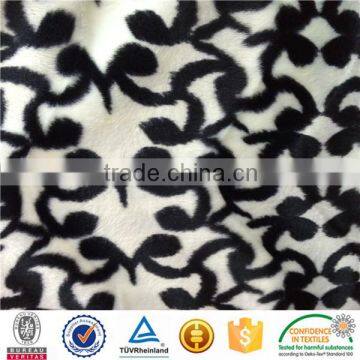 100 Poly Cheap Soft print emboss Terry Velour Fabric