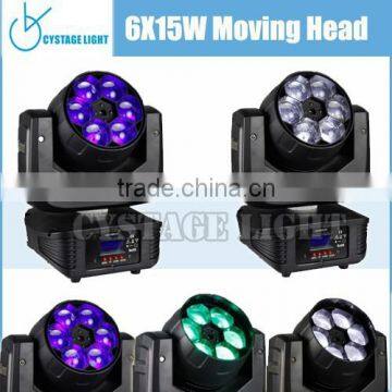 6X15W Led Moving Head Stage Beam Light photo-3