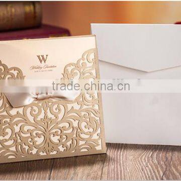 New fashion luxury wedding invitation card