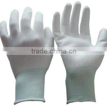 Safety PU palm coated ESD Polyester Glove