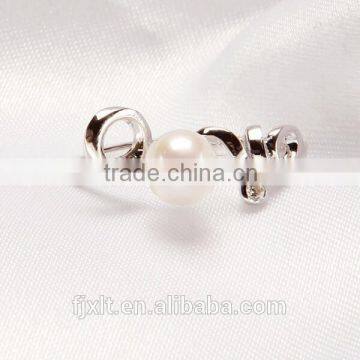 5.5-6.5mm golden 925 silver jewellery freshwater pearl ring design for woman