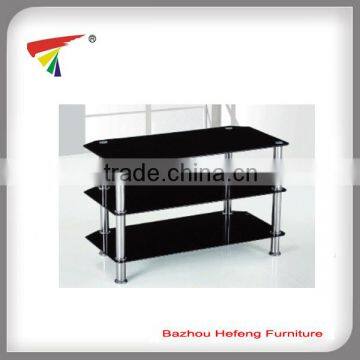 Rectangle shape glass TV stand living room furniture