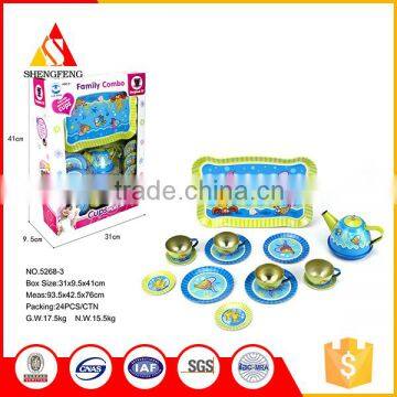 Different colors preschool mini tin kids kitchen set toy