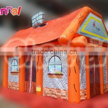 Orange inflatable house, inflatable tent, digital whole printing house