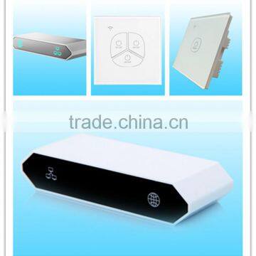 Smart Home Automation Touch Panel WIFI Remote Control 2-Gang Lighting Switch ZIGBEE Smart Switch