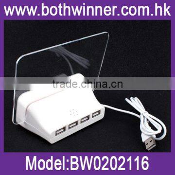 Message Board Alarm Clock With 4 Port 2.0 USB HUB