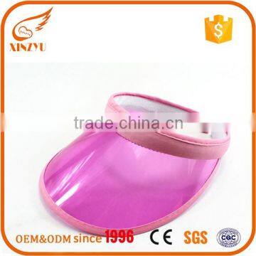 Colorful wholesale UV protection plastic sun golf visor cap