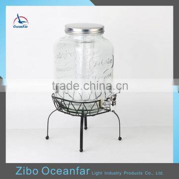 High Quality Glass Jar 8L Clear Drink Dispenser Glass With Tap