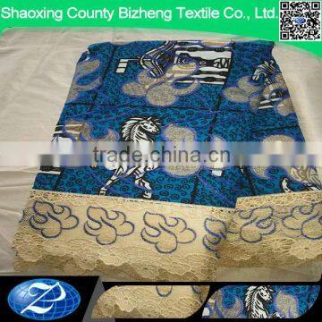 Wholesale african super hollandis wax mix lace fabrics