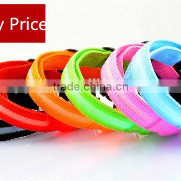 Pet Products Nylon LED Collar Light-up Flashing Glow LED Collars