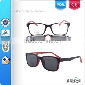 2015 Red Polarized Clip on Sunglasses