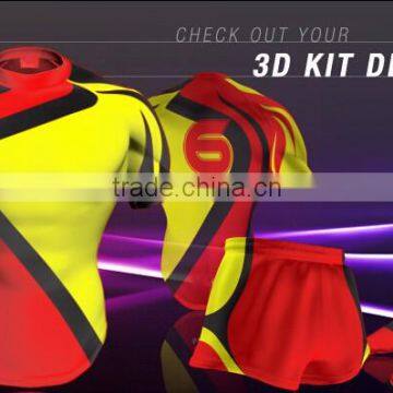 2016 3D Kit Design Football Shirt Maker Soccer Jersey