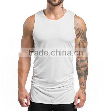 Wholesale cotton longline tank top custom mens stringer tank top gym tank top