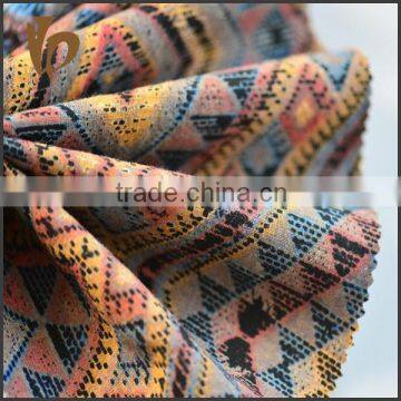 High Fashion Linen Viscose Printing Upholstery Fabric in Argyle Design photo-3