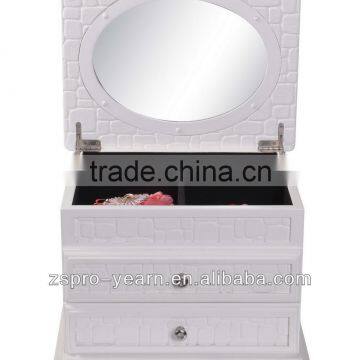 Brand-New Wooden Cosmetic Box with Mirror and Drawer
