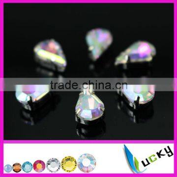 crystal ab stones point back rhinestones with settings